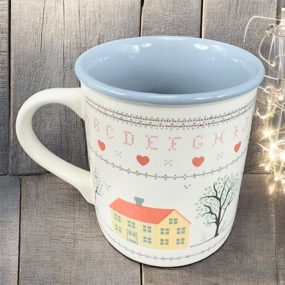 Country Decor Home Coffee Mug Cup Set 2 Mugs Cups Korea Country Setting Graphics - Picture 2 of 13